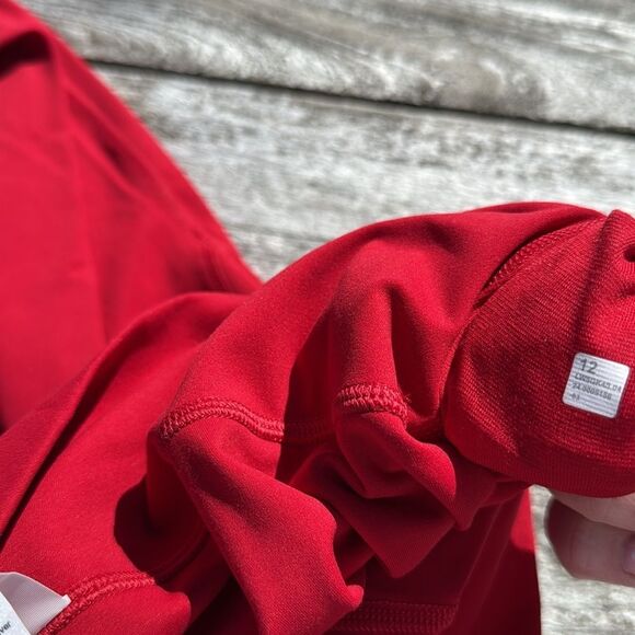 lululemon athletica Red Leggings with Gold Logo - Picture 5 of 7